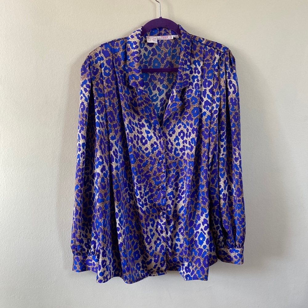Beautiful Silky Button Down Blouse - image 1